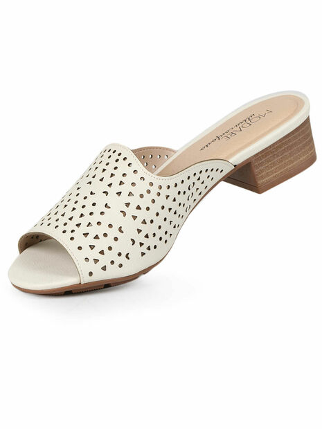 Tamanco Salto Feminino Conforto Modare Gaspea Marfim