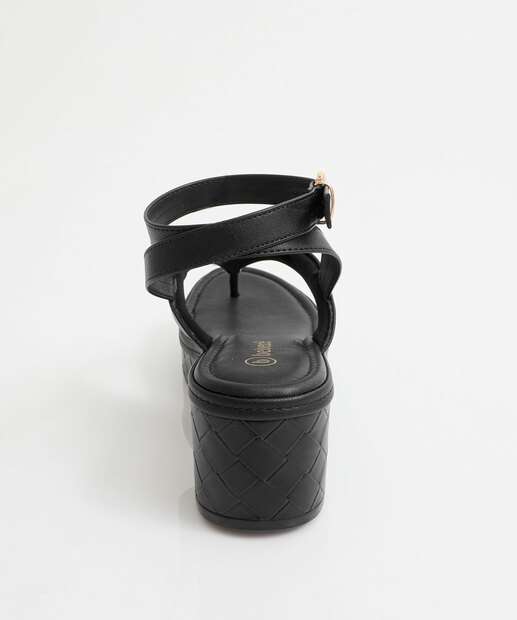 Sandália Feminina Flatform Bebecê Preto