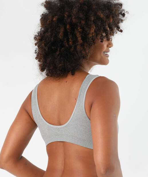 Sutiã Top Sem Bojo Textura Sem Costura Marisa