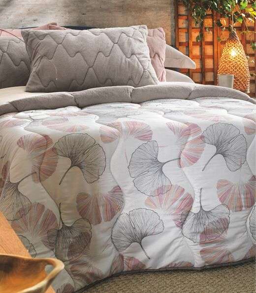 Edredom Blend Comfort Queen Altenburg Cinza