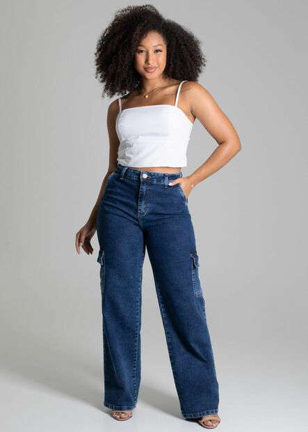 Calça Jeans Sawary Wide Leg - 277881