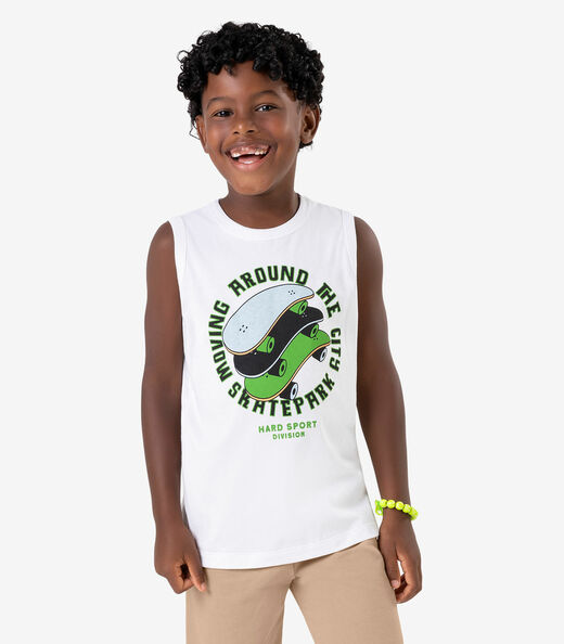 Image_Regata Infantil em Meia Malha Rovi Kids Branco