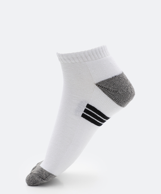 Kit 3 Pares Meias Masculina Cano Curto MR Branco