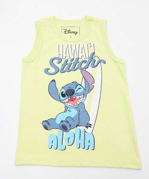 Regata Infantil Stitch Disney Tam 4 a 10 Verde