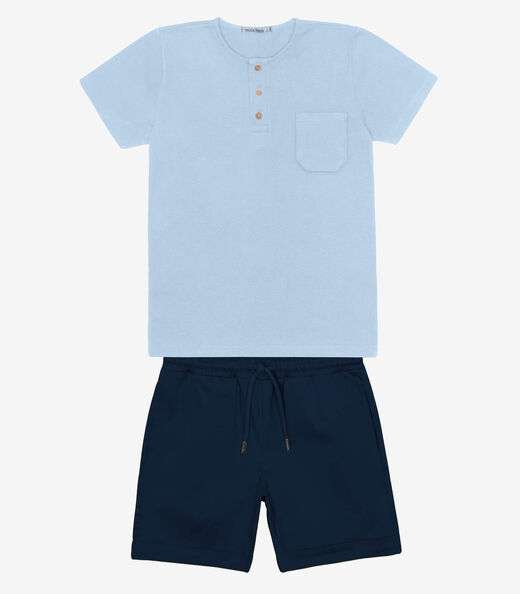 Image_Conjunto Infantil Camiseta Com Bermuda Trick Nick Azul