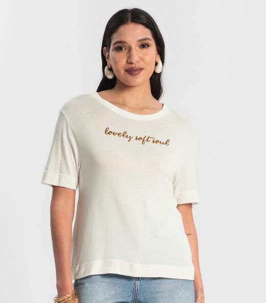 Blusa Feminina  Visco Tricot Rovitex Bege