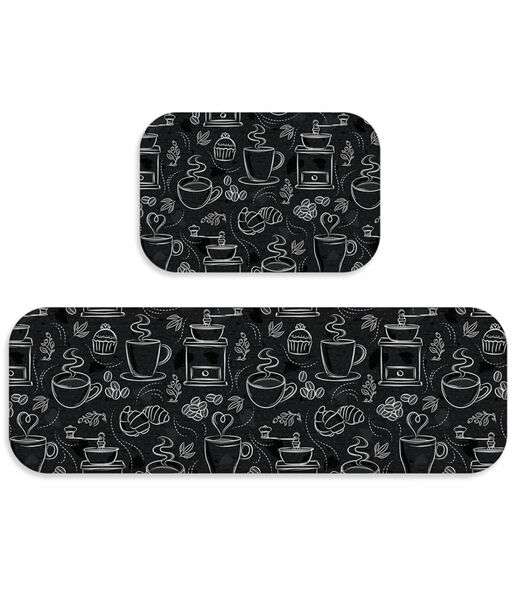 Jogo De Tapetes Para Cozinha Wevans Preto