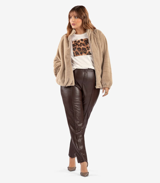 Image_Blusa Manga Longa Estampa Plus Size Secret Glam Bege