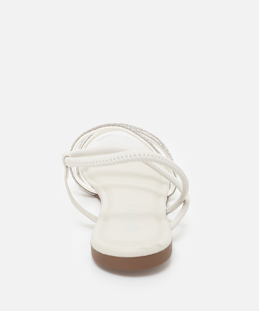 Sandália Feminina Rasteira Via Uno Off White