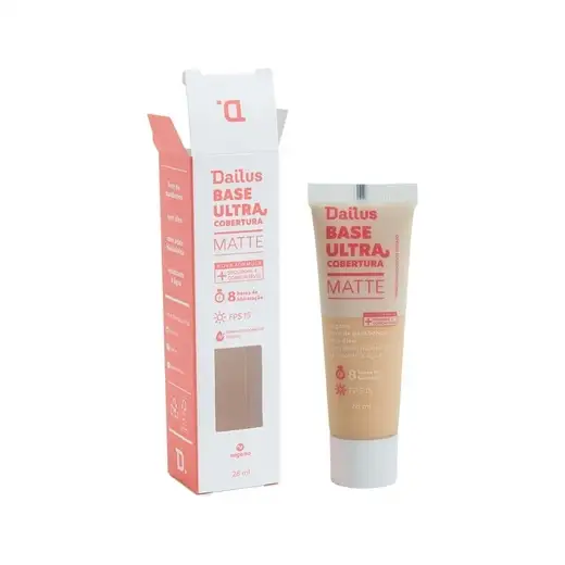 Base Líquida Dailus Matte Ultra Cobertura Claro D02