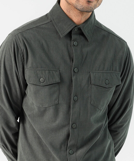 Camisa Masculina Marisa Verde Militar