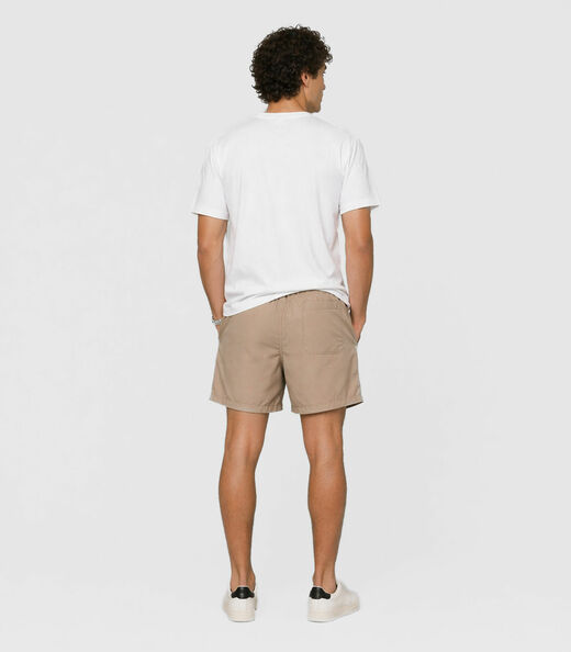 Bermuda Masculina Em Sarja Rota Da Onda Bege