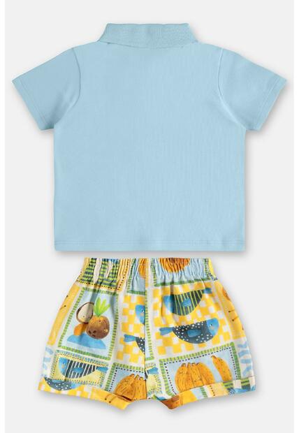 Conjunto Bebê com Polo e Short Três e Já