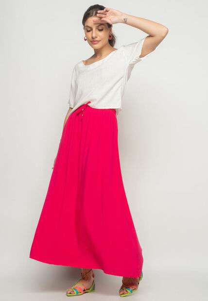 Cropped Gola Canoa Viscolinho Branco Salvatore Fashion