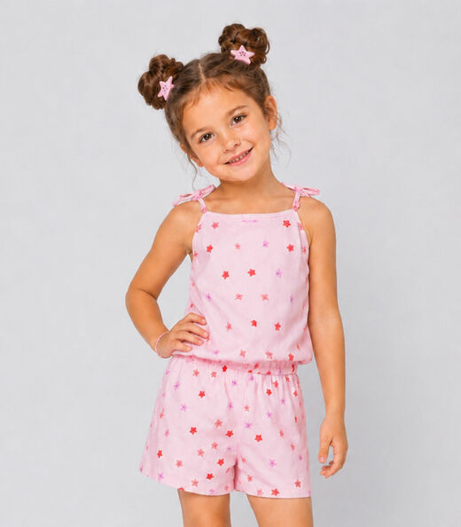 Image_Conjunto Infantil Blusa de Alça e Short Select Rosa