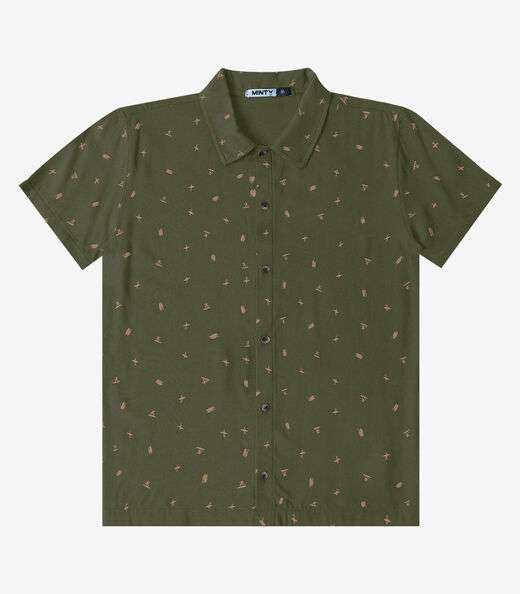Camisa Juvenil Em Viscose Masculina Minty Verde