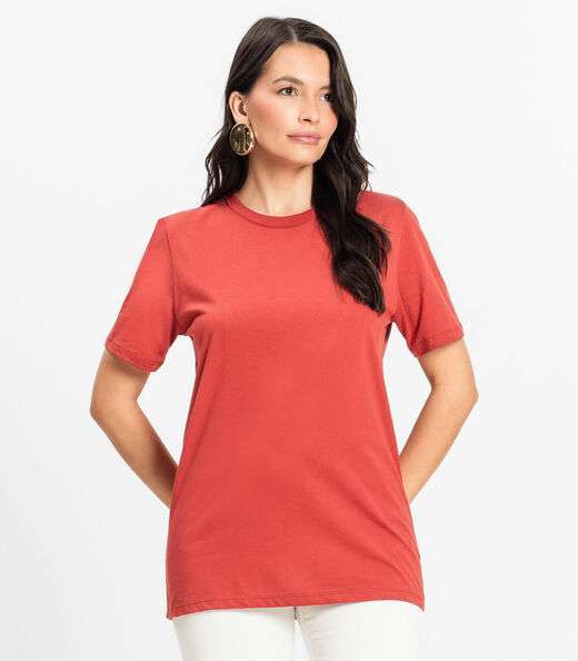 Camiseta Básica Unissex Rovitex Vermelho