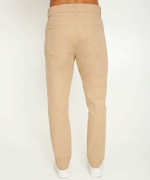 Calça Masculina Sarja Reta Bolsos MR
