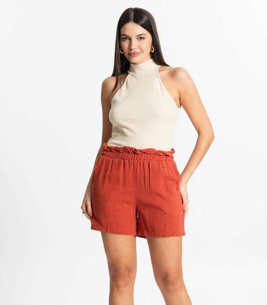 Image_Shorts Feminino Linho Endless Laranja