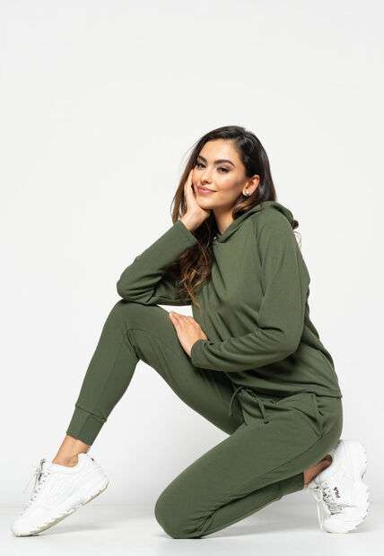 Image_Conjunto  Comfy Com Casaco Capuz e Jogger Moletinho Verde Salvatore Fashion