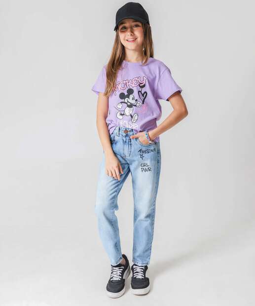Image_Calça Jeans Skinny Juvenil Frase Frontal Tam 10 a 16