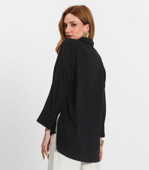 Camisa Feminina Manga Longa Endless Preto