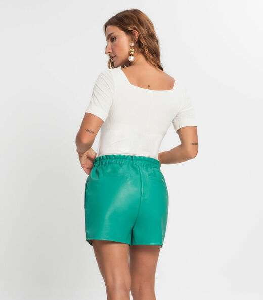 Shorts Feminino Sintético Endless Verde