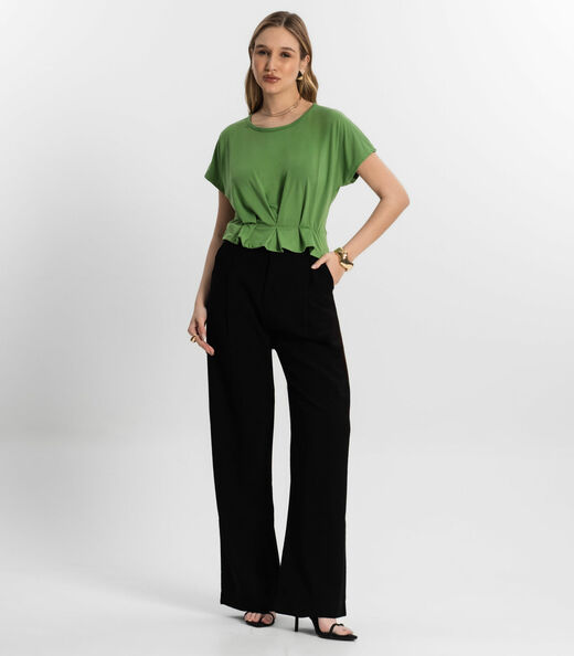 Blusa Feminina Com Pregas Endless Verde