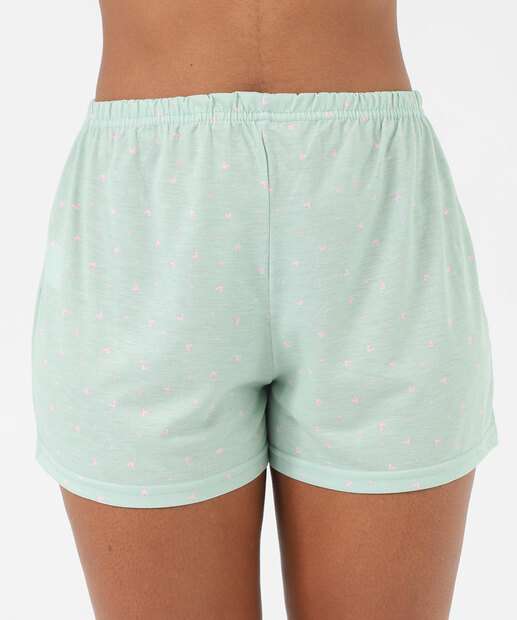 Pijama Feminino Stitch Disney Off White Cinza