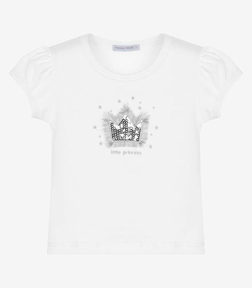 Conjunto Infantil Blusa Com Shorts Trick Nick Branco