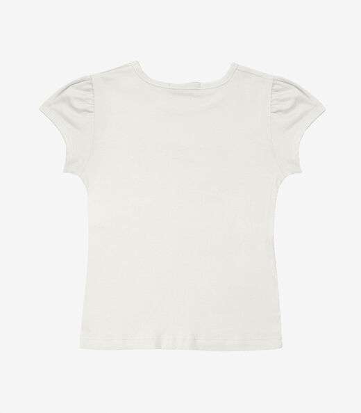 Blusa Infantil Feminina em Cotton Leve Trick Nick Bege
