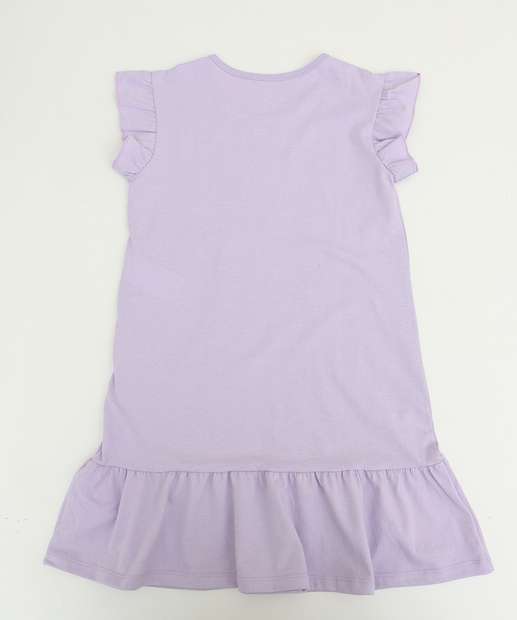Vestido Infantil Stitch Disney Tam 4 a 10 Roxo