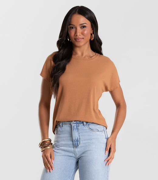 Image_Blusa Feminina Canelada Rovitex Marrom
