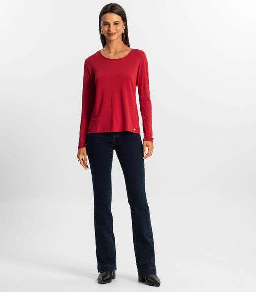 Blusa Feminina Manga Longa Rovitex Vermelho