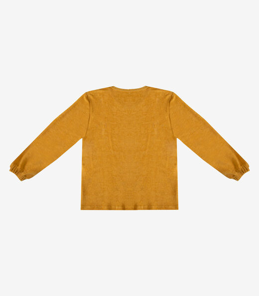 Blusão Feminino Com Elástico No Punho Infinita Cor Amarelo