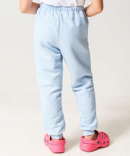 Calça Infantil Moletom Flanelado Marisa Tam 4 a 10 Azul