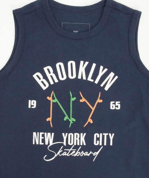 Regata Infantil Estampa Frontal MR Tam 4 a 10