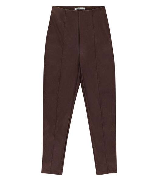 Calça Feminina Skinny de Couro Sintético Endless Marrom