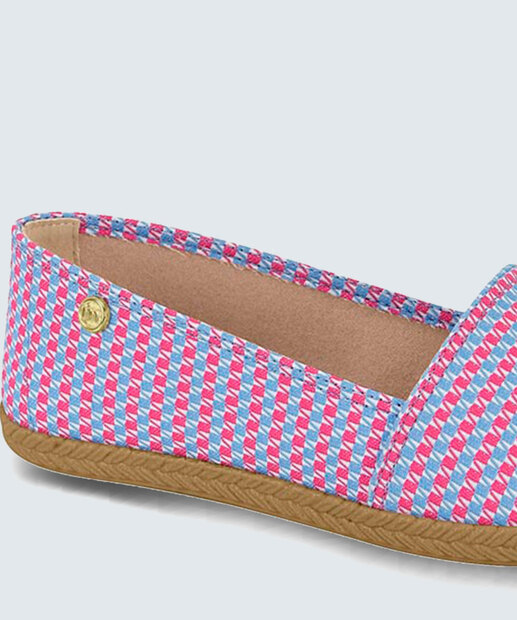 Sapatilha Feminina Slipper Bico Redondo Estampada Moleca