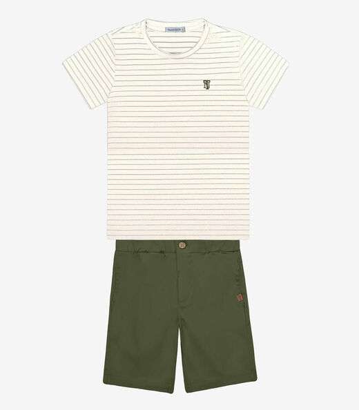 Image_Conjunto Infantil Camiseta Com Bermuda Trick Nick Bege