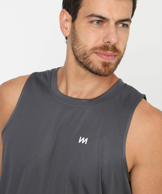 Regata Masculina Básica Fitness MR Cinza