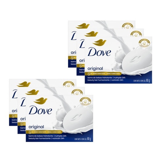 Image_Kit c/6 Unidades de Sabonetes Dove 90g Branco