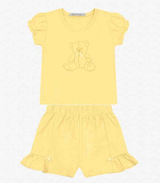 Image_Conjunto Infantil Blusa com Shorts Trick Nick Amarelo