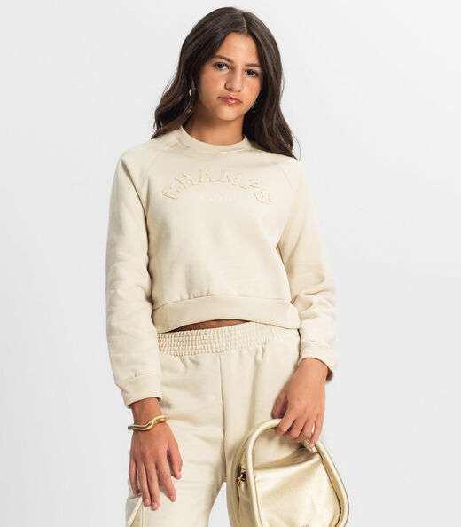 Image_Blusão Juvenil Feminino Em Moletom Minty Bege