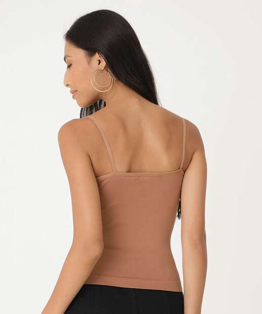 Blusa Regata Feminina Canelada Sem Costura Marisa