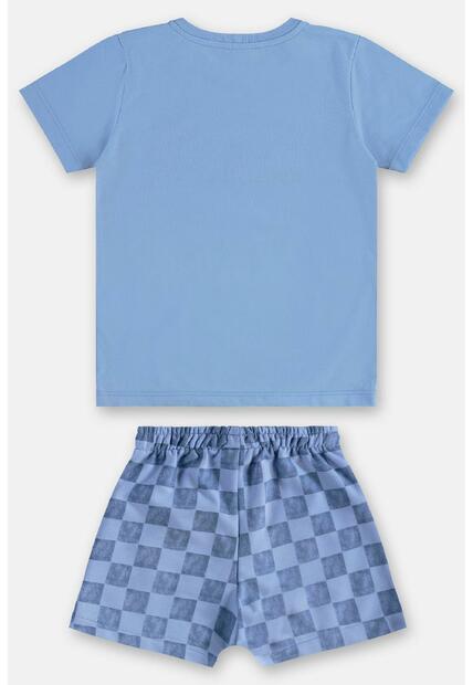 Conjunto Menino Camiseta e Bermuda Três e Já