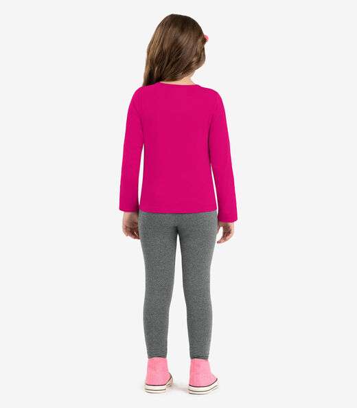 Legging Infantil Feminina Molecotton Rovitex Kids Cinza