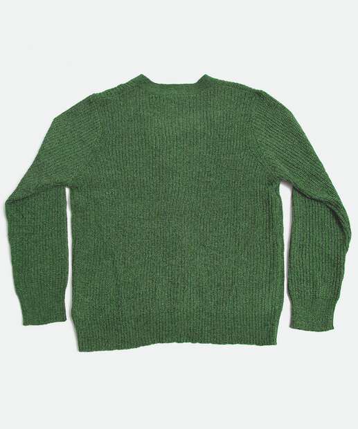 Cardigan Plus Size Feminino Chenille Botões Marisa