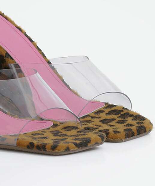 Tamanco Feminino Anabela Animal Print Marisa 