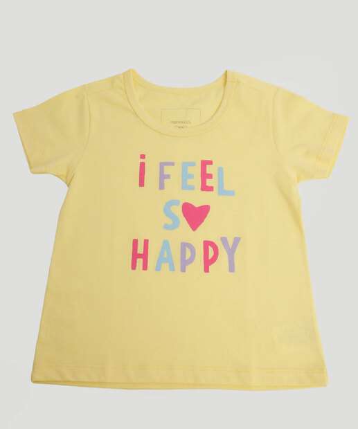 Image_Camiseta Infantil Estampa Frase Manga Curta Marisa Tam 4 a 10